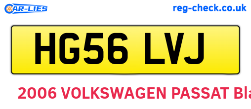 HG56LVJ are the vehicle registration plates.