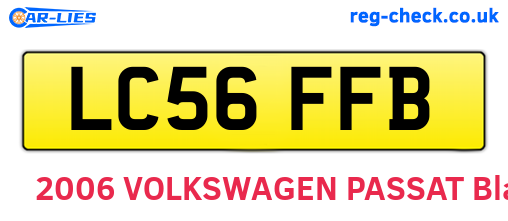 LC56FFB are the vehicle registration plates.