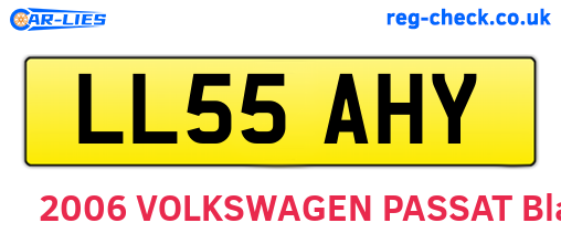 LL55AHY are the vehicle registration plates.