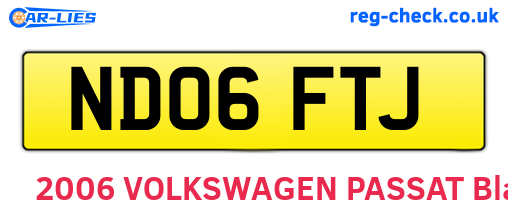 ND06FTJ are the vehicle registration plates.