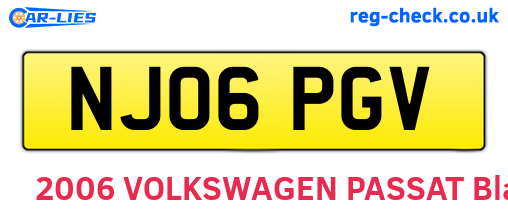 NJ06PGV are the vehicle registration plates.