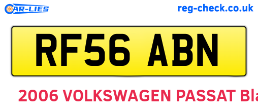 RF56ABN are the vehicle registration plates.