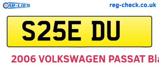 S25EDU are the vehicle registration plates.