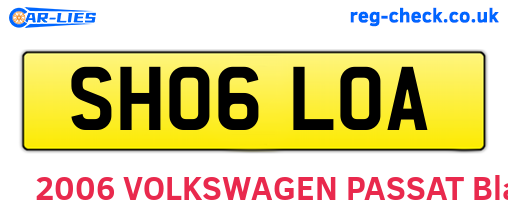 SH06LOA are the vehicle registration plates.