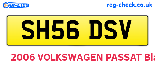 SH56DSV are the vehicle registration plates.
