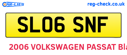SL06SNF are the vehicle registration plates.