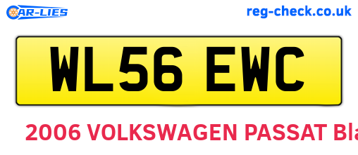 WL56EWC are the vehicle registration plates.