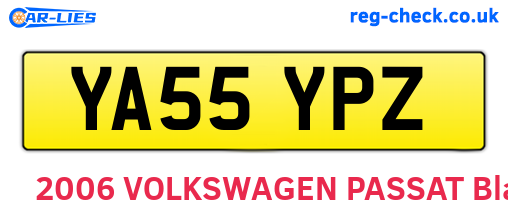 YA55YPZ are the vehicle registration plates.