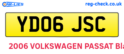YD06JSC are the vehicle registration plates.