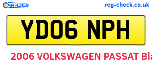 YD06NPH are the vehicle registration plates.
