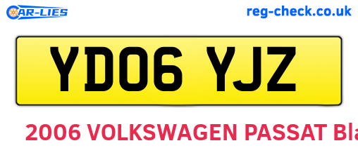 YD06YJZ are the vehicle registration plates.