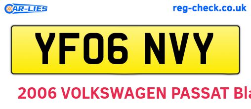 YF06NVY are the vehicle registration plates.