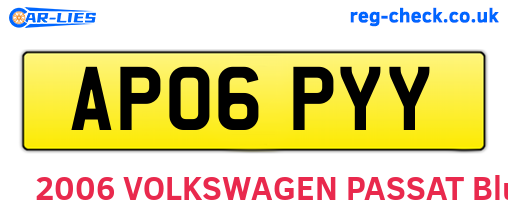 AP06PYY are the vehicle registration plates.