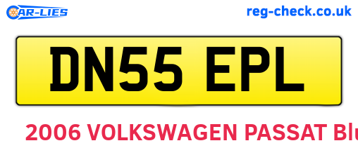 DN55EPL are the vehicle registration plates.