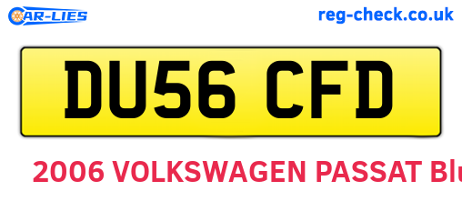 DU56CFD are the vehicle registration plates.