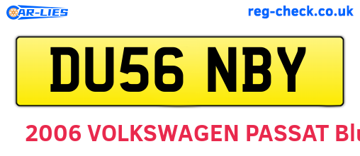 DU56NBY are the vehicle registration plates.