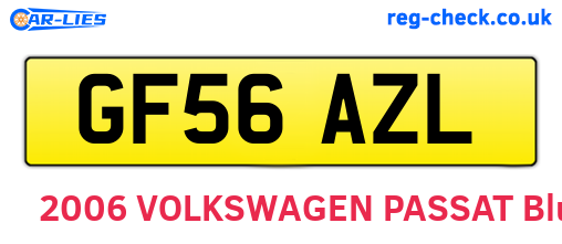 GF56AZL are the vehicle registration plates.