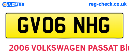 GV06NHG are the vehicle registration plates.