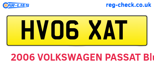 HV06XAT are the vehicle registration plates.