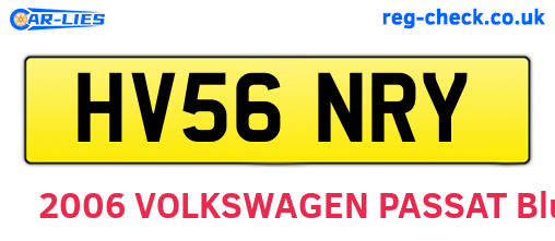 HV56NRY are the vehicle registration plates.