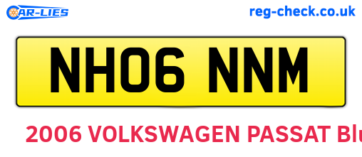 NH06NNM are the vehicle registration plates.