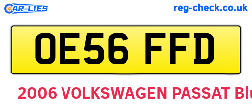 OE56FFD are the vehicle registration plates.