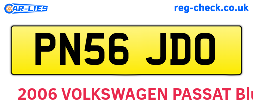 PN56JDO are the vehicle registration plates.