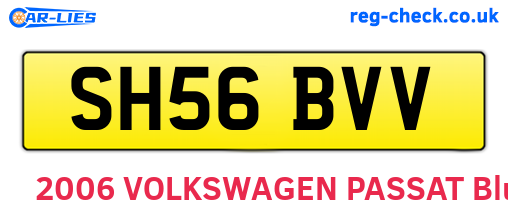 SH56BVV are the vehicle registration plates.