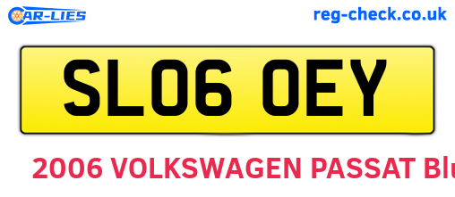 SL06OEY are the vehicle registration plates.