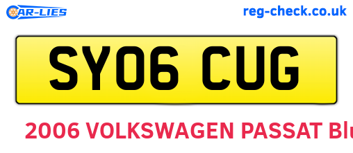 SY06CUG are the vehicle registration plates.