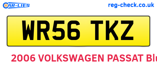 WR56TKZ are the vehicle registration plates.