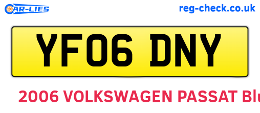 YF06DNY are the vehicle registration plates.