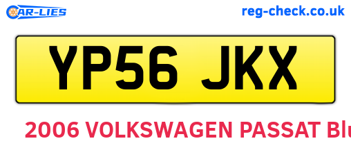 YP56JKX are the vehicle registration plates.