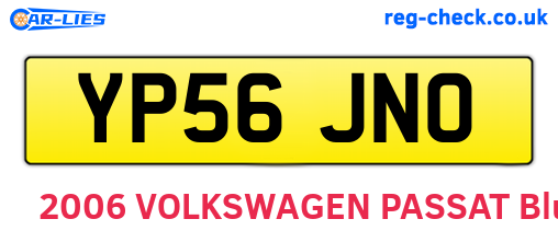 YP56JNO are the vehicle registration plates.