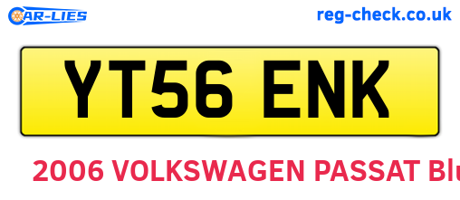 YT56ENK are the vehicle registration plates.