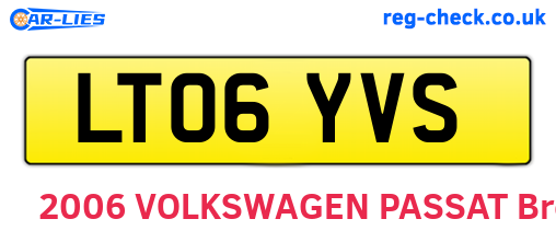 LT06YVS are the vehicle registration plates.