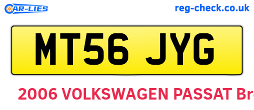 MT56JYG are the vehicle registration plates.