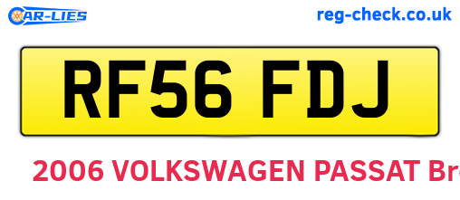 RF56FDJ are the vehicle registration plates.