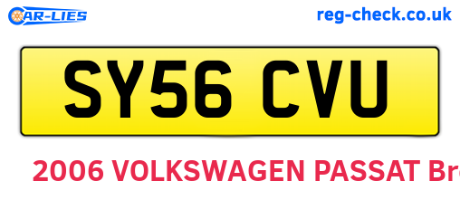 SY56CVU are the vehicle registration plates.