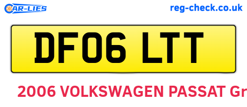DF06LTT are the vehicle registration plates.