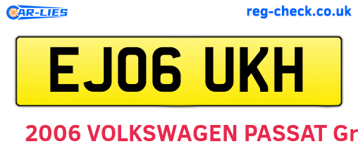EJ06UKH are the vehicle registration plates.
