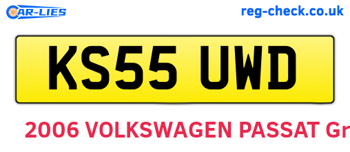 KS55UWD are the vehicle registration plates.