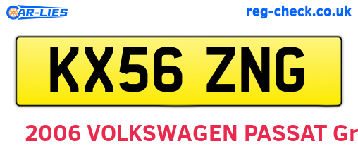 KX56ZNG are the vehicle registration plates.