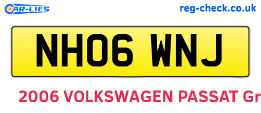 NH06WNJ are the vehicle registration plates.