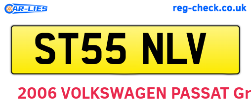 ST55NLV are the vehicle registration plates.