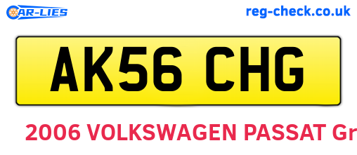 AK56CHG are the vehicle registration plates.