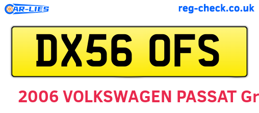 DX56OFS are the vehicle registration plates.