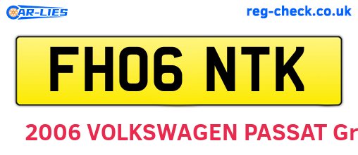 FH06NTK are the vehicle registration plates.