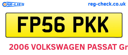 FP56PKK are the vehicle registration plates.