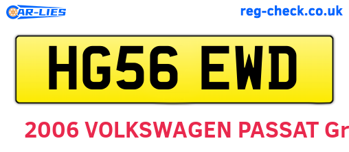 HG56EWD are the vehicle registration plates.